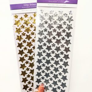 glitter star sticker